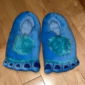 Monsters Inc style monster slippers